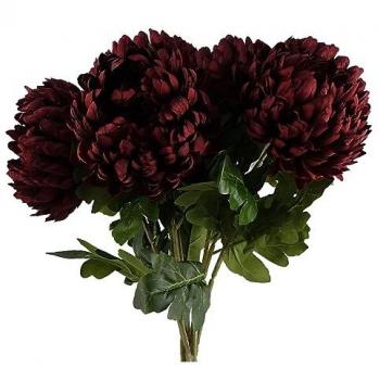 75 cm Red Reflex Chrysanthemum Pack – 6 Units