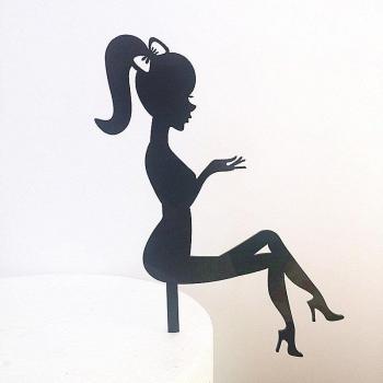 Silhouette Wedding Cake Topper
