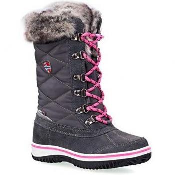 Trollkids Holmenkollen Wasserdichte Schneeschuhe (Mädchen) – Marineblau/Magenta, 29 mm