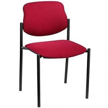 4 Besucherstühle Stapelstuhl bordeaux STYL BLACK NowyStyl