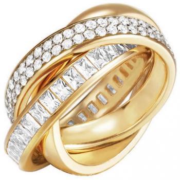 ESPRIT Glamour Damen-Ring mit Gold und Zirkonia transparent Gr. 57 (18,1)