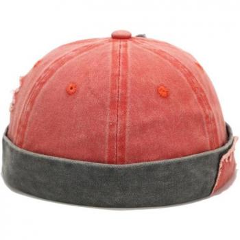 Jahrgang Männer Mütze Hüfte hüpfen Gewaschene Baumwolle Retro Schädelkappe Einstellbare Brimless Hut Atmungsaktive Seemann Kappe