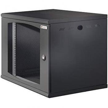 Techly Professional 107562 Armadio Rack 19 a Muro 13U Sezione Unica P 600mm Porta Grigliata Nero