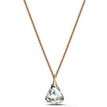 Luz del Alma en Blanco Swarovski – Colgante con Tono Oro Rosa