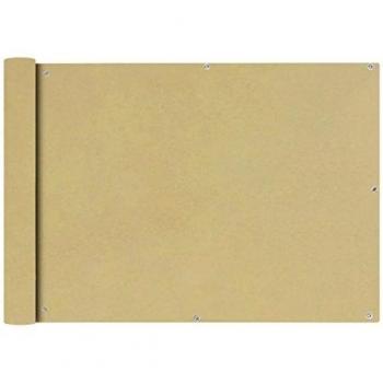 VidaXL Paravento da Balcone in Tessuto Oxford 75x400 cm Beige