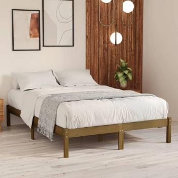 VidaXL 810040 Bed Frame Honey Brown Solid Wood 200x200 cm
