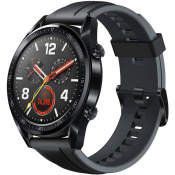 Huawei Watch GT 46mm Black Stainless Steel Case with Black Band