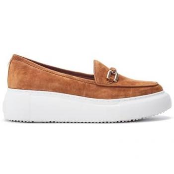 Tan Suede 'Chamomile' Loafers by Moda In Pelle