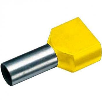 Capocorda doppio 4 mm² Parzialmente isolato Arancione 100 pz
