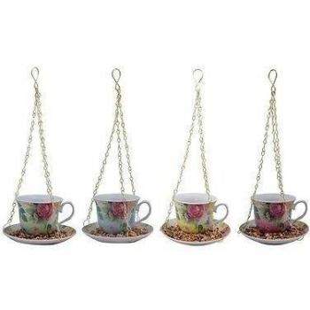 FB280 Hanging Teacup Bird Feeder by Esschert Design