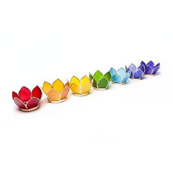 7 Bougeoirs Fleur de Lotus