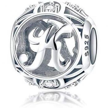 Charm Lettering Argente 925 pour Cadeau Mères