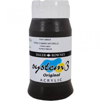 Acrylic Paint, Raw Umber, 500 mL – Daler‑Rowney System 3