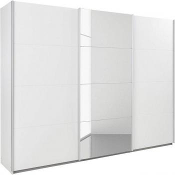 Klassischer Schwebetürenschrank CORTONA, inkl. Innenaufteilung, 2 Stoffboxen & Extra-Böden – Topseller aus Deutschland