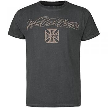 T-Shirt Antracite West Coast Choppers Uomo Eagle Crest S-3XL