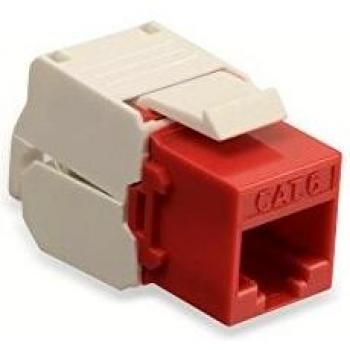 Red4Power Einbau-Modul KM-C6U-R, CAT.6, rot, Netzwerk Zubehör