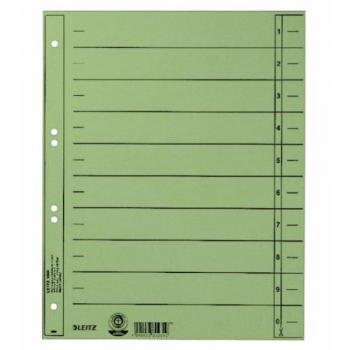 Intercalaires Leitz A4 extra large en carton manille vert