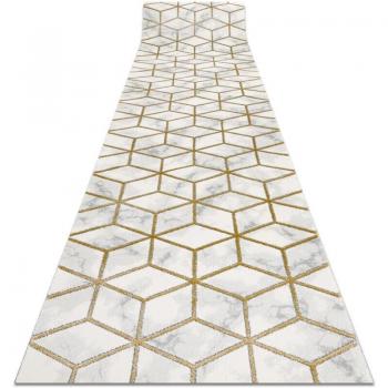 Alfombra de Pasillo Elegante Emerald 1014 Crema y Oro 70 cm