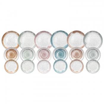 Set di Piatti Tognana Madison Sienna 18 Pz Multicolore per 6 Persone
