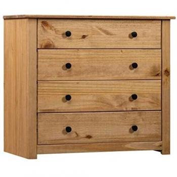 Side Cabinet in Pine Wood, 80 x 40 x 73 cm, from the Panama Range by vidaXL