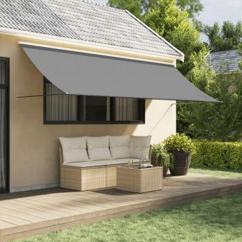 Retractable Awning 350x150 cm Anthracite Fabric and Steel