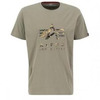 Olive Camouflage TPU T-Shirt – Alpha Industries (M)