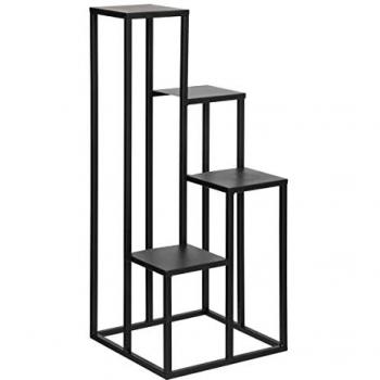 Porte-plante métal noir H86,5cm Atmosphera Créateur D'intérieur