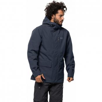 Jack Wolfskin Men's West Coast Heavy‑Duty Hardshell Jacket – Night – L