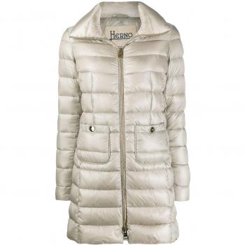 Herno Women's Maria Midi Down Jacket in Grey | Size 42