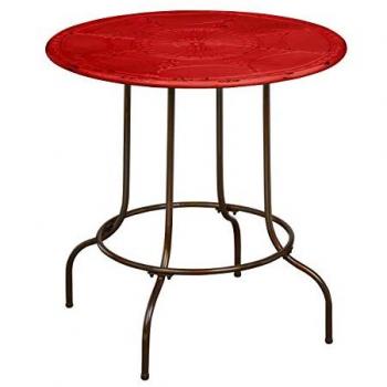 Artisan Red Metal Table