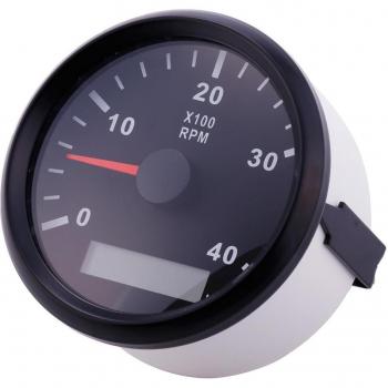 85mm 4000RPM Hourmeter Tachometer for Diesel and Outboard Motors 12V/24V