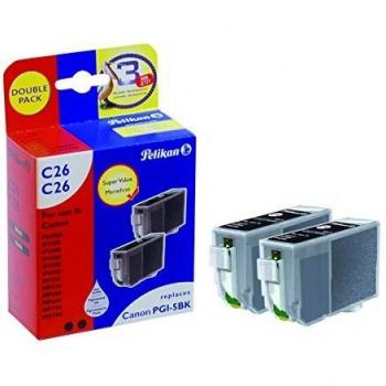Pelikan Tintenpatrone schwarz für Canon PGI-5 BK VE=2 Stück