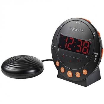 Sygonix Black LED Alarm Clock
