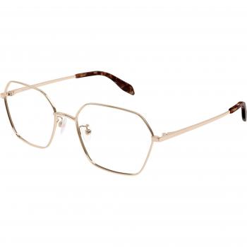 Alexander McQueen AM0437O 004 Occhiali Metal Oro
