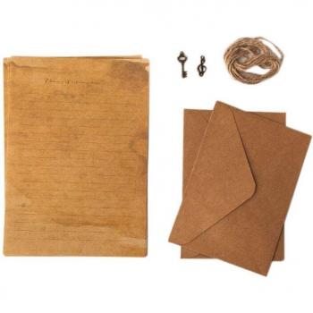 12 Hojas de Papel Kraft Clásico para Escritura