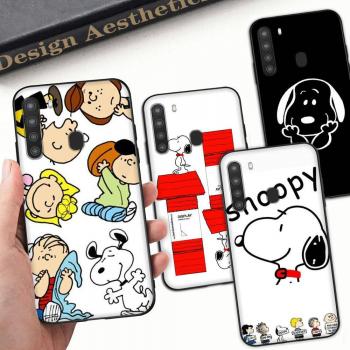 Snoopy Schwarz – SM17 Softcover für Samsung A03