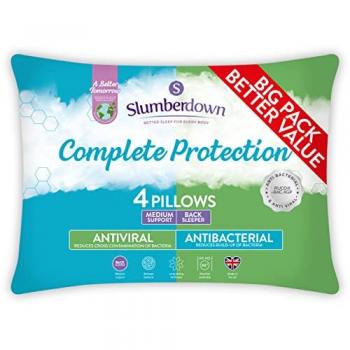4 Pack Anti Viral Medium Support Back Sleeper Pillows