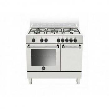 La Germania AMN9P5EBV Cucina Gas 5 Fornelli con Forno Elettrico da 90 cm Bianco