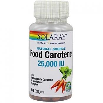 Solaray Carotène Alimentaire, 25 000 UI, 50 capsules