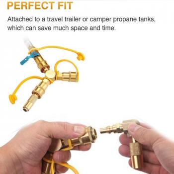 1/4'' Propane Y Splitter Quick Connect Adapter