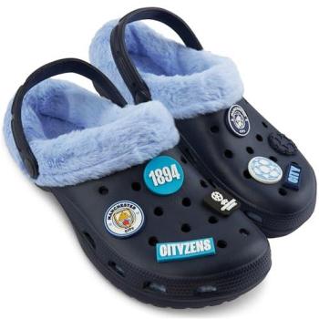 Manchester City Blue Comfort Clogs – Strappy Slip‑On (Size 3–4)