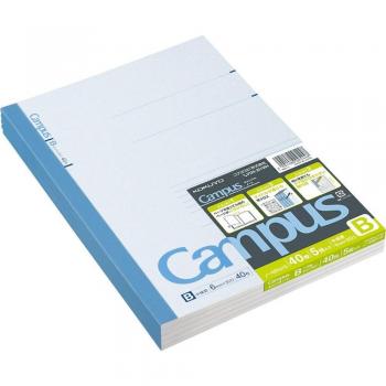 Campus Note B5 40‑Sheet Pack of 5, B‑Ruled