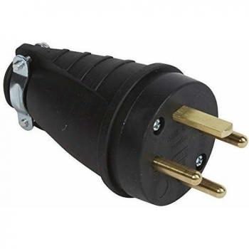 Fiche caoutchouc noire 20A Legrand