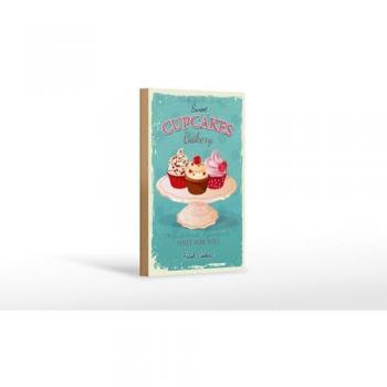 Cupcake Holzschild 12x18 cm für süße Träume