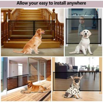 Mesh Pet Safety Gate with Zipper
