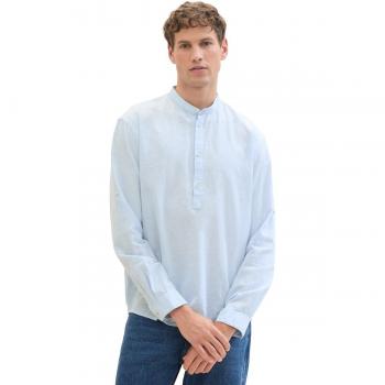 Camisa de hombre liso azul claro Tom Tailor