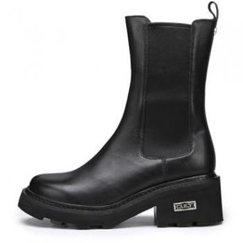 Chelsea Boots for Women Black Leather Size 6 US