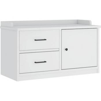 Hallway Pine Bench, SANDNES White – 87×40×50 cm