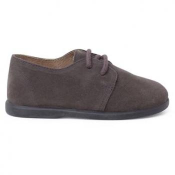 Pisamonas Blucher Serraje Cordones Niño Suela Fina Talla 30 Color Gris