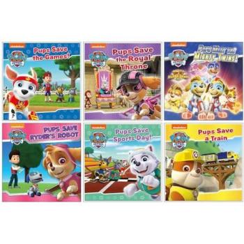 Nickelodeon Paw Patrol 6 Books Collection Set Pups Meet Mighty Twins!, Pups Save a Train